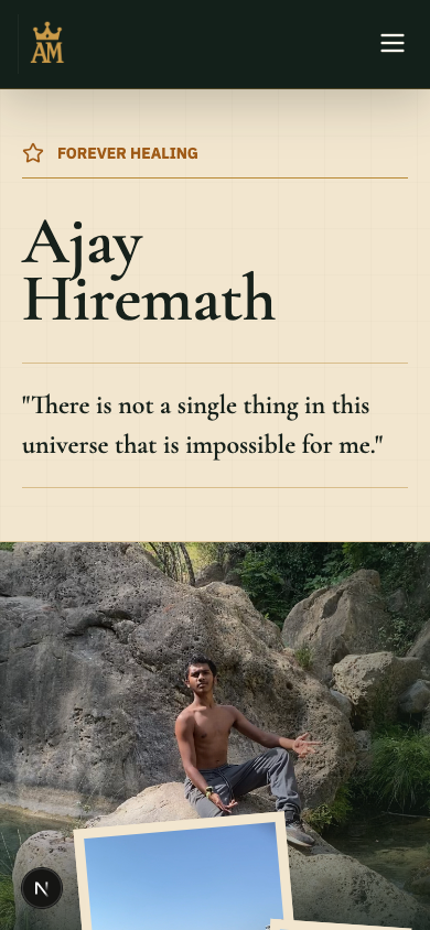 Ajay Hiremath spiritual refresh mobile preview