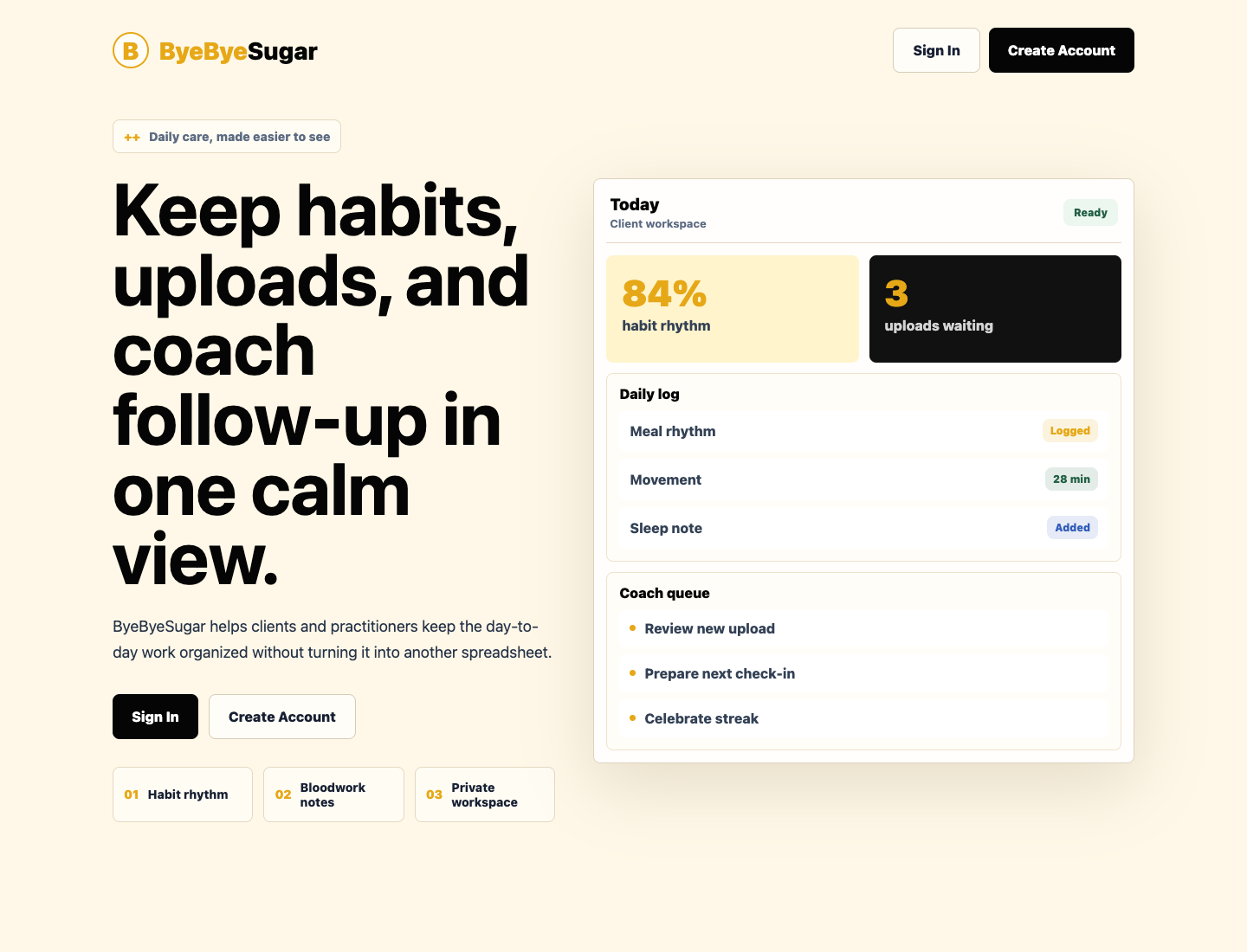 byebyesugar-netlify desktop preview