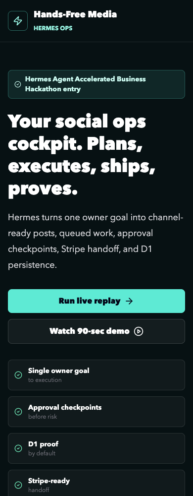 HandsFreeMedia mobile preview