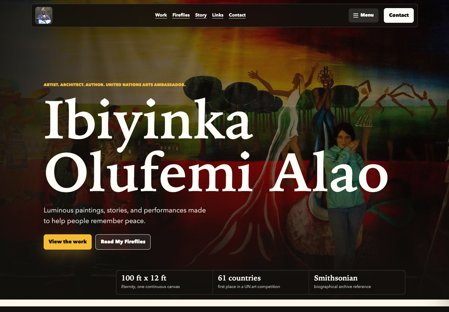 Ibiyinka Alao site desktop preview