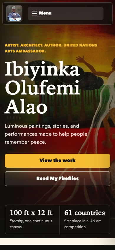 Ibiyinka Alao site mobile preview