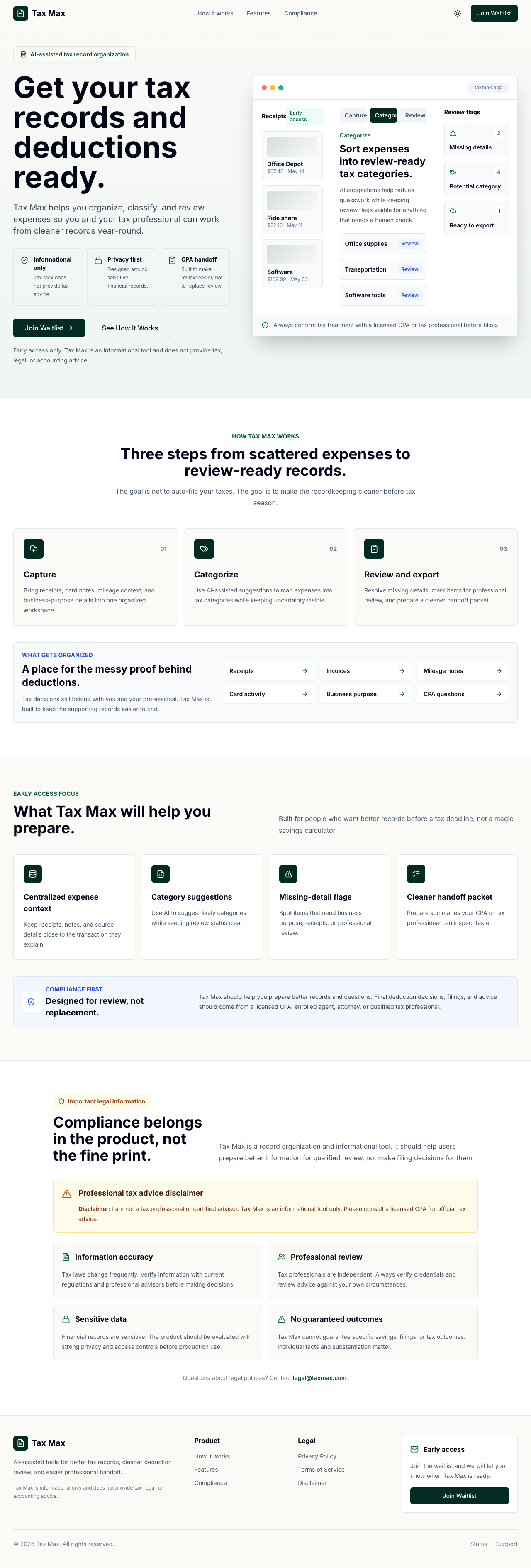 taxmax desktop preview